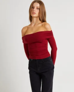 Kia Cold Shoulder Ruch Top