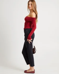 Kia Cold Shoulder Ruch Top