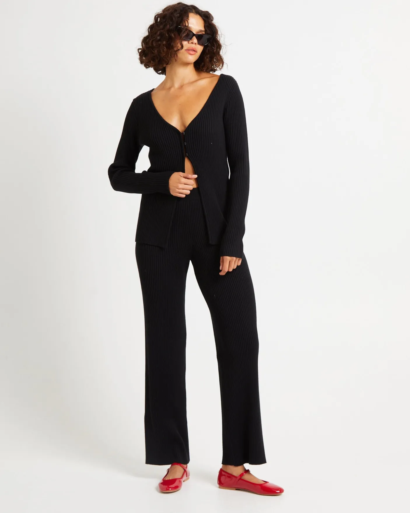 Kiah Knit Pants Black