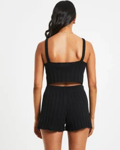 Knit Tank Top in Black