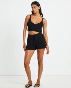 Knit Tank Top in Black