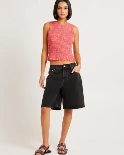 Kourtney Longline Denim Jorts