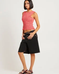 Kourtney Longline Denim Jorts