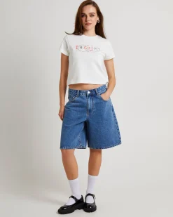 Kourtney Longline Denim Jorts