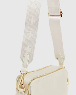 Laroi Cross Body Bag in Bisque Nylon Gold