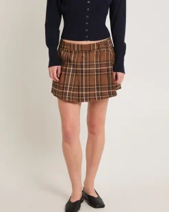 Lassen Check Pleated Mini Skirt