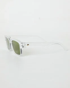 Le Sustain Recarmito Sunglasses in Crystal Clear Moss