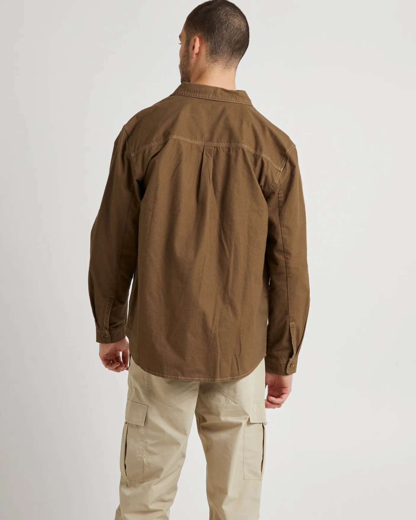 Lee Worker LS Shirt Brushed Brown