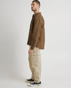 Lee Worker LS Shirt Brushed Brown
