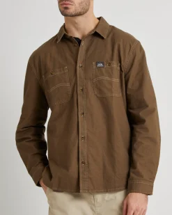 Lee Worker LS Shirt Brushed Brown