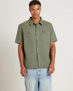Lee Worker Short Sleeve Shirt in Dark Sage