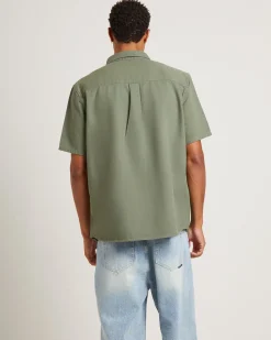 Lee Worker Short Sleeve Shirt in Dark Sage