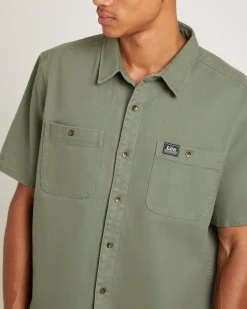 Lee Worker Short Sleeve Shirt in Dark Sage