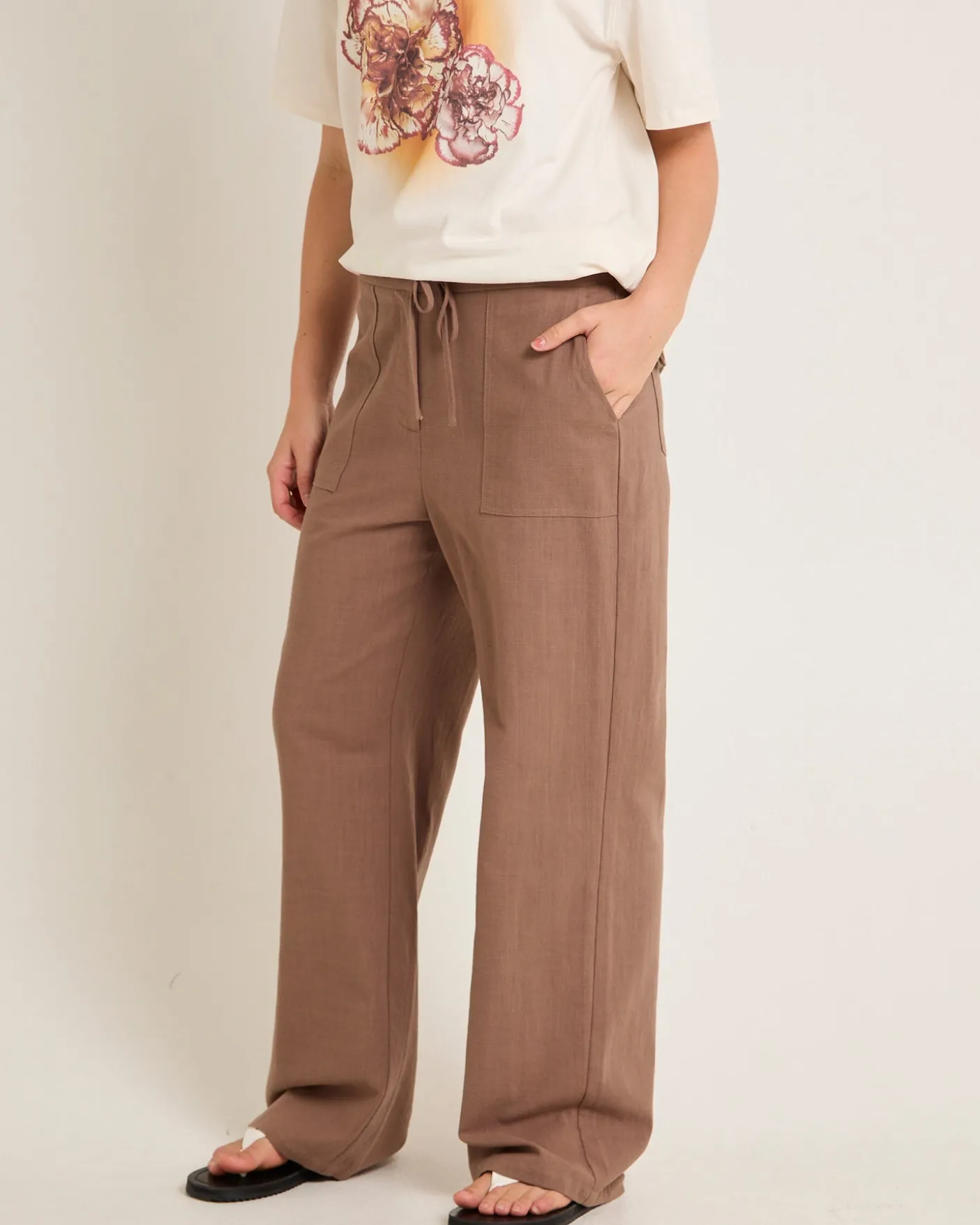 Lenny Linen Patch Pocket Pants