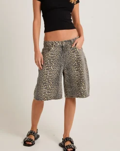 Leopard Denim Jorts