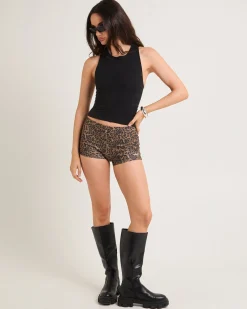 Leopard Jersey Shorts