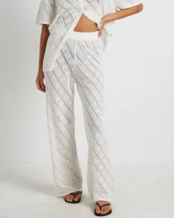 Lexi Crochet Pants in White