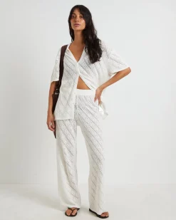 Lexi Crochet Pants in White