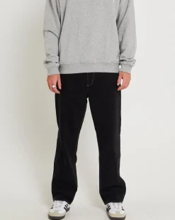 L-Four Baggy Denim Jeans Black Superused