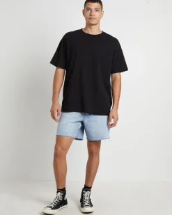 L-Four Baggy Denim Shorts in Raider
