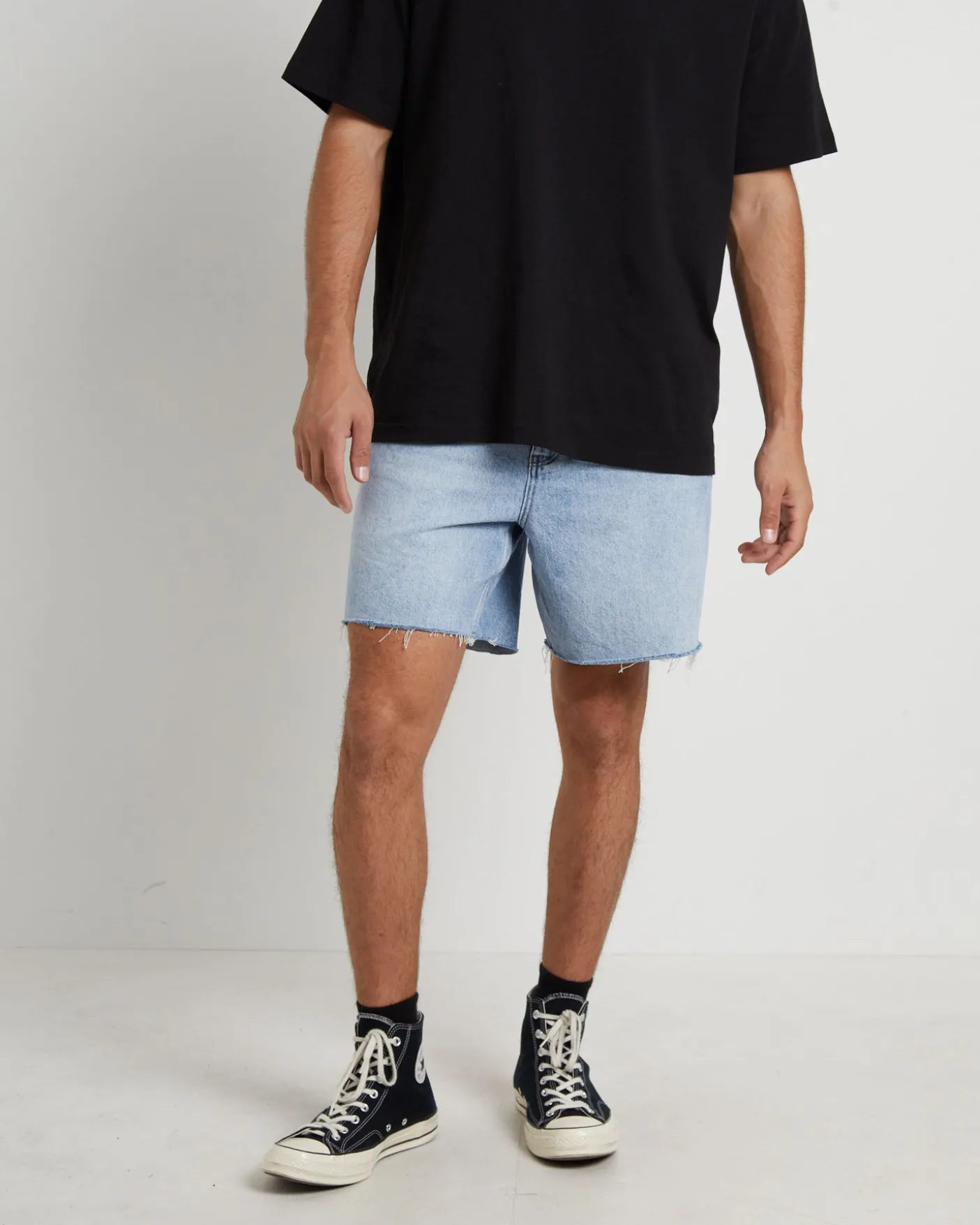 L-Four Baggy Denim Shorts in Raider