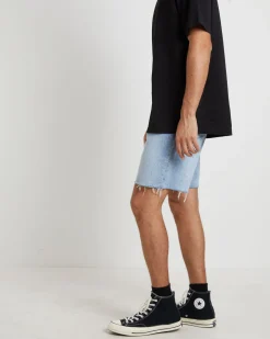 L-Four Baggy Denim Shorts in Raider
