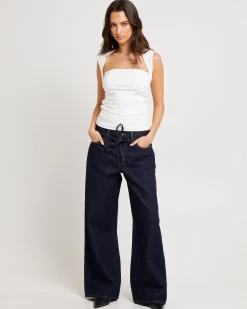 Lila Sweatheart Neck Top