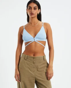 Lisa Strappy Knit Bralette Blue
