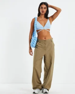 Lisa Strappy Knit Bralette Blue