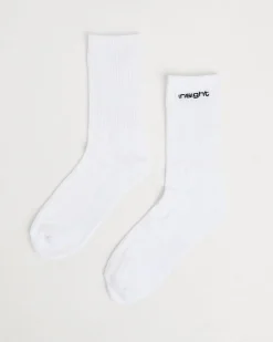 Logo Crew Socks 3 Pack in White