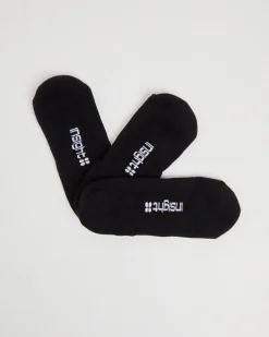 Logo Invisible Socks 3 Pack Black