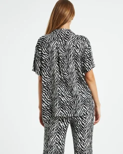 Lola Short Sleeve Zebra Black
