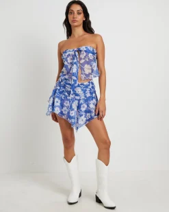 Lolita Baby Lock Bandeau Sheer Top in Tropical