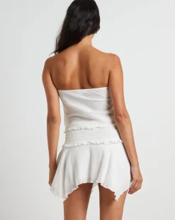 Lolita Baby Lock Bandeau Sheer Top in White