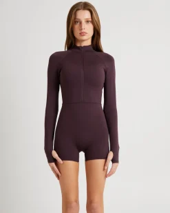 Long Sleeve Zip Unitard