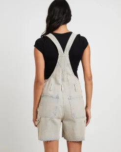 Longline Overdye Overalls in Peachy