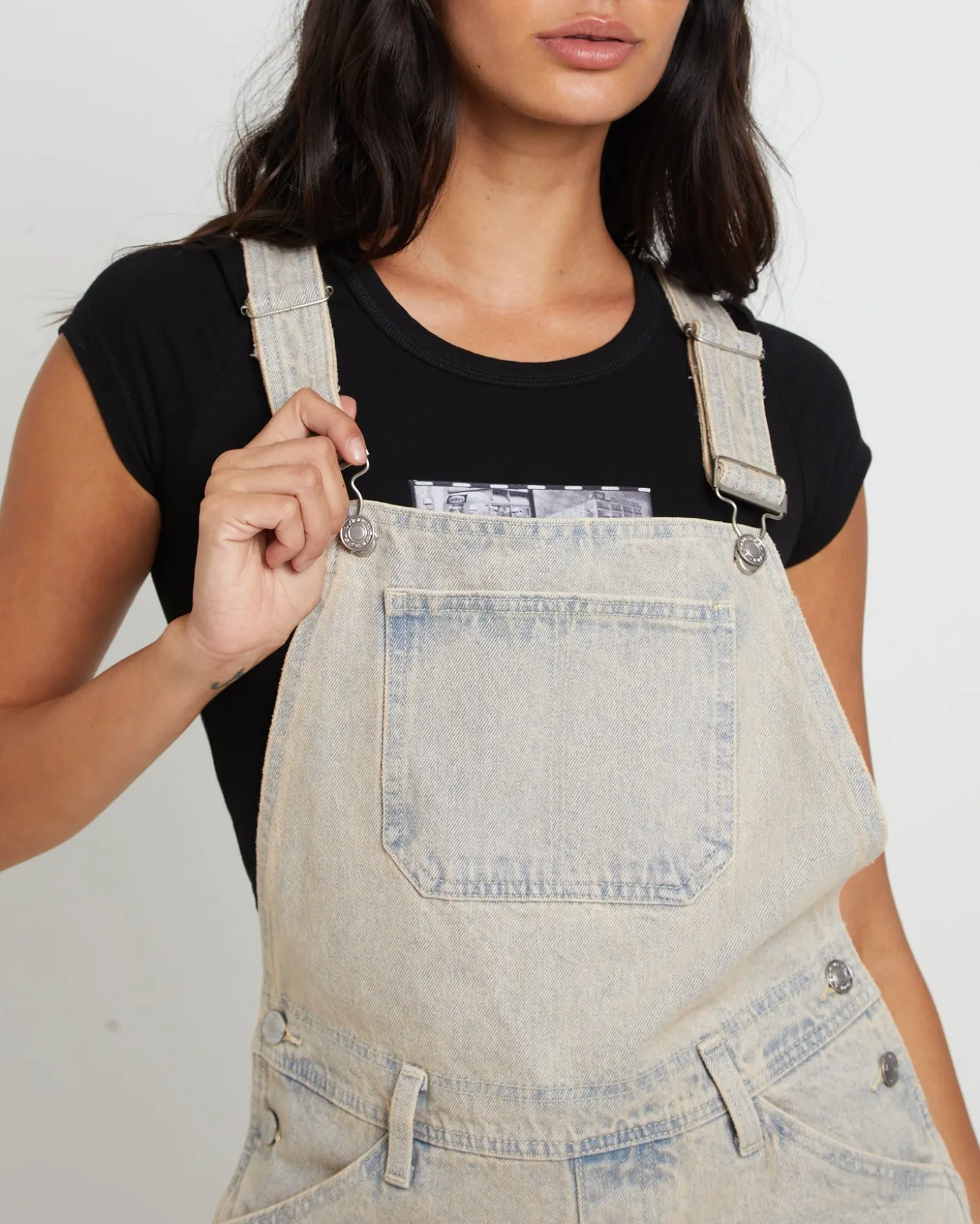 Longline Overdye Overalls in Peachy
