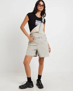 Longline Overdye Overalls in Peachy