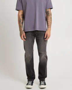 Lou Straight Denim Jeans Argent