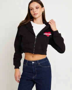 Lovers Club Cropped Zip Hoodie