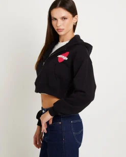 Lovers Club Cropped Zip Hoodie