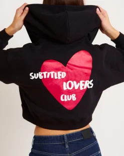 Lovers Club Cropped Zip Hoodie