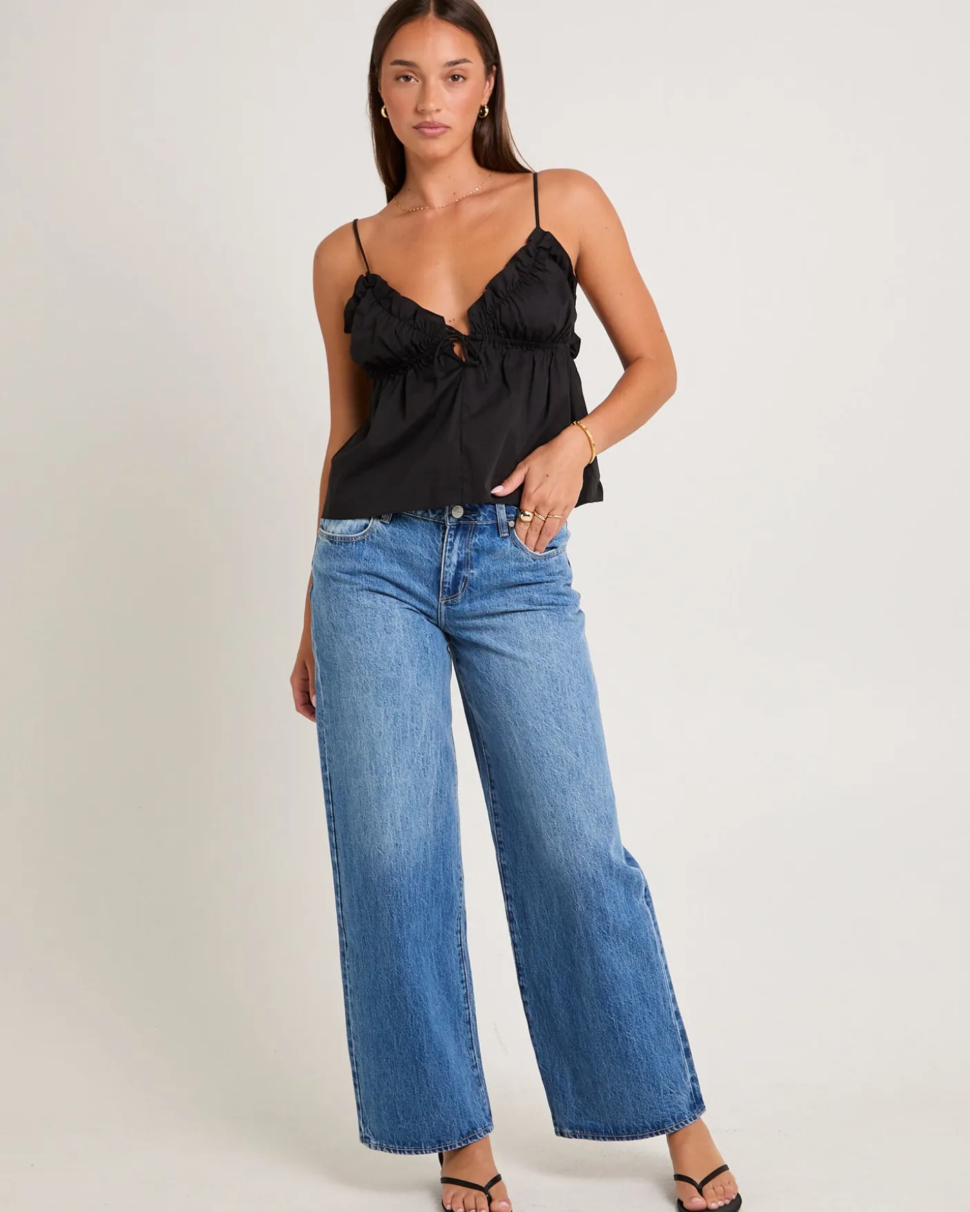 Low Farrah Baggy Denim Jeans Blue River