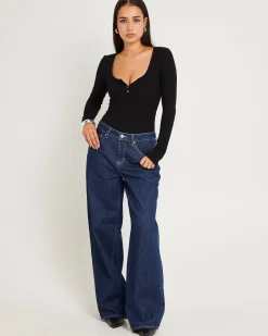 Low Slouch Relaxed Denim Jeans Indigo Exchange
