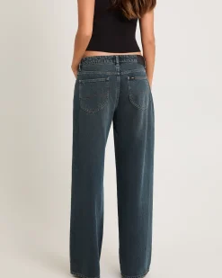 Low Slouched Denim Jeans Smoked Tea