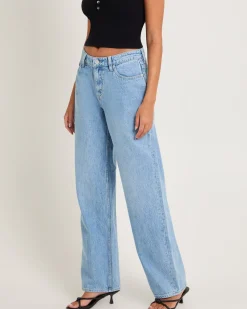 Low Slouched Denim Jeans Skyline Blue