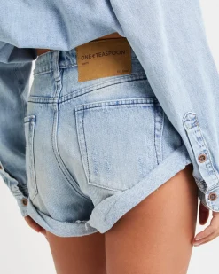Low Waist Bandit Denim Shorts