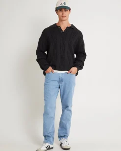 L-Three Straight Denim Jeans