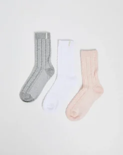 Lucia Cable Knit Socks 3 Pack