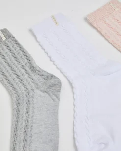 Lucia Cable Knit Socks 3 Pack